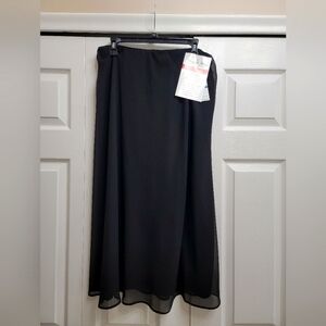Alex evenings black ankle long full elastic waist size XL skirt